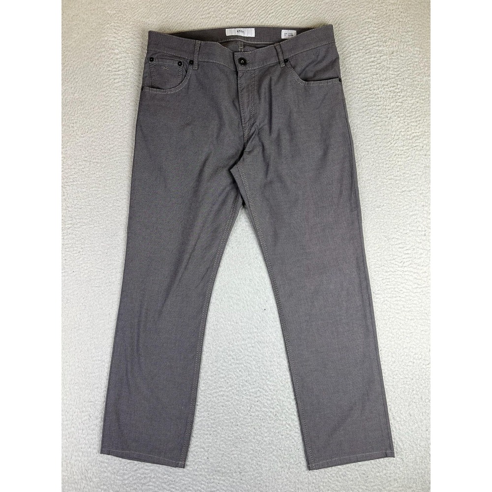 Brax Chuck Modern Fit Jeans Mens 34x27 Gray Stretch Regular Straight Denim Pants
